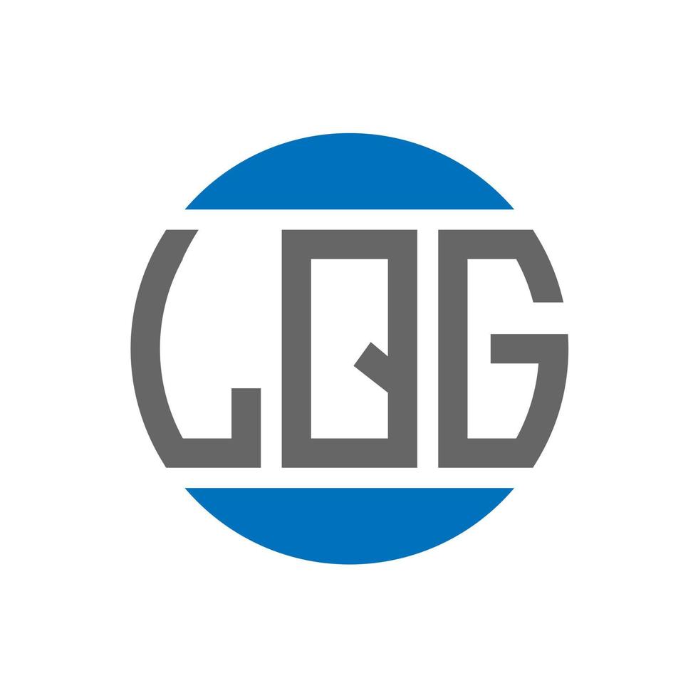 création de logo de lettre lqg sur fond blanc. concept de logo de cercle d'initiales créatives lqg. conception de lettre lqg. vecteur