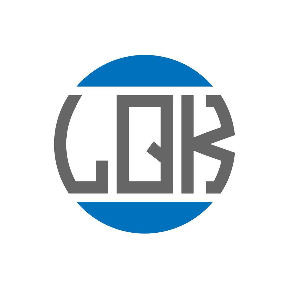 création de logo de lettre lqk sur fond blanc. concept de logo de cercle d'initiales créatives lqk. conception de lettre lqk. vecteur