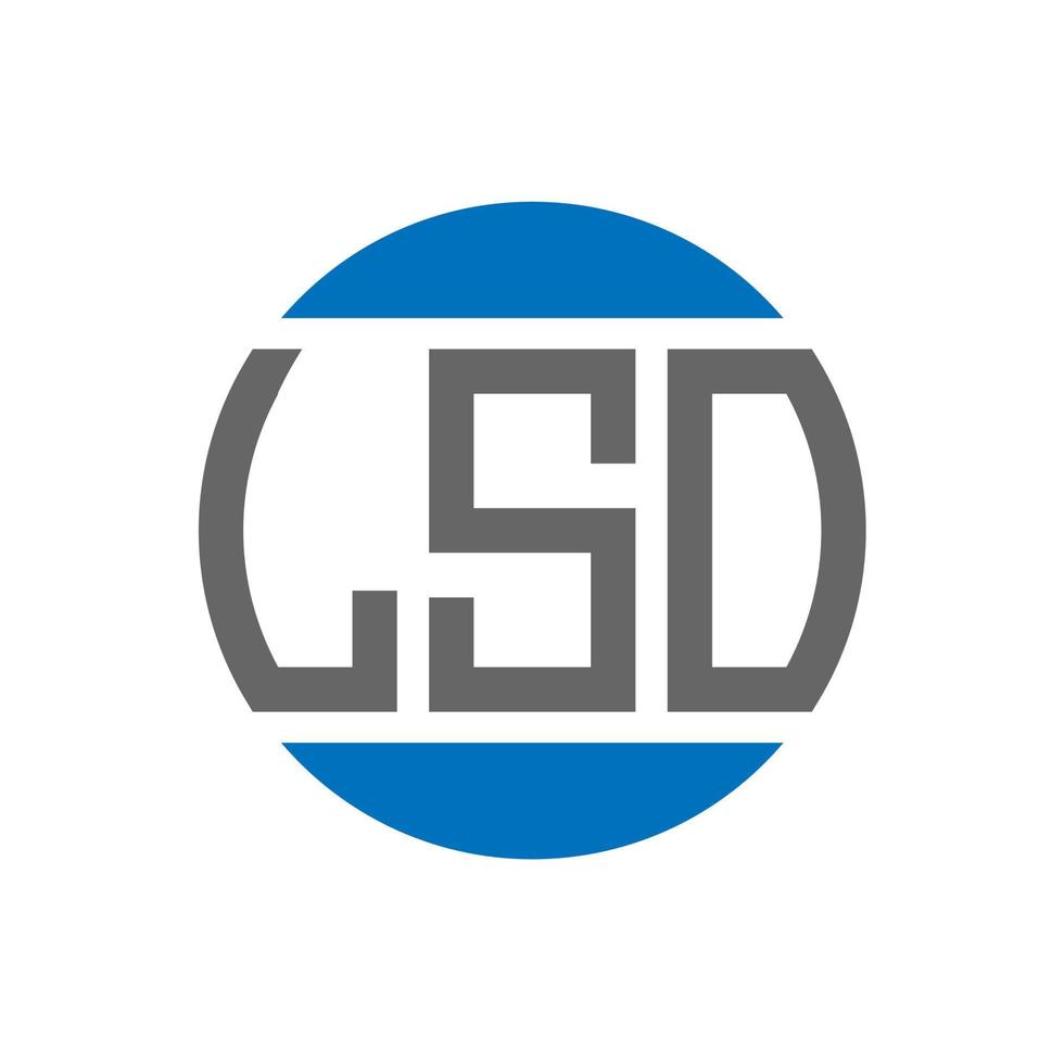 création de logo de lettre lso sur fond blanc. aussi concept de logo de cercle d'initiales créatives. aussi la conception de lettres. vecteur