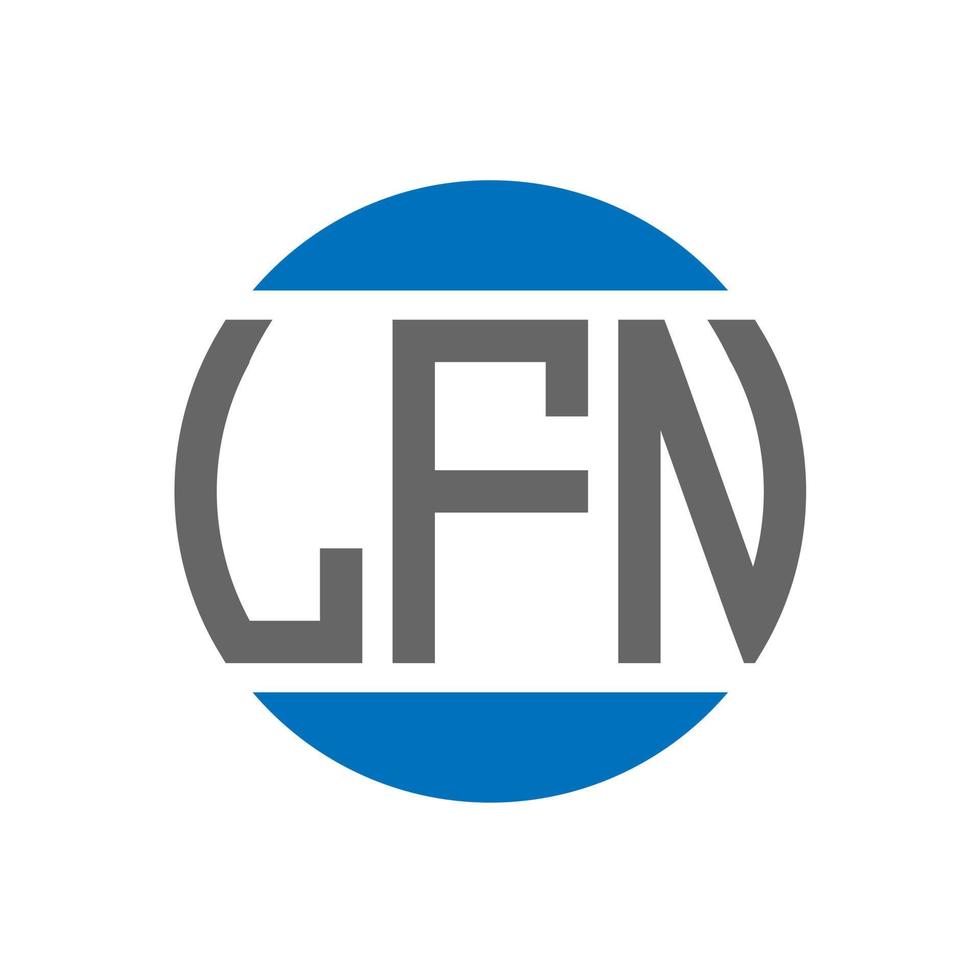 création de logo de lettre lfn sur fond blanc. concept de logo de cercle d'initiales créatives lfn. conception de lettre lfn. vecteur