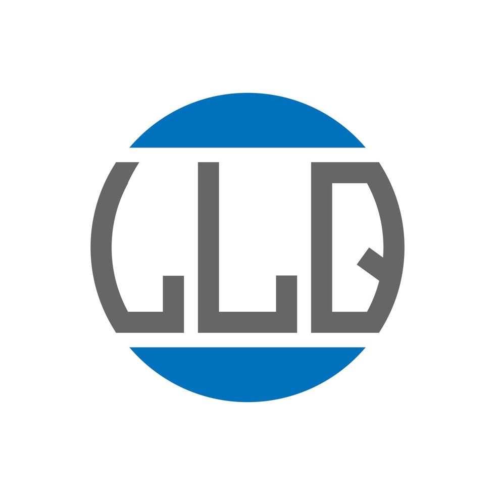 création de logo de lettre llq sur fond blanc. concept de logo de cercle d'initiales créatives llq. conception de lettre llq. vecteur