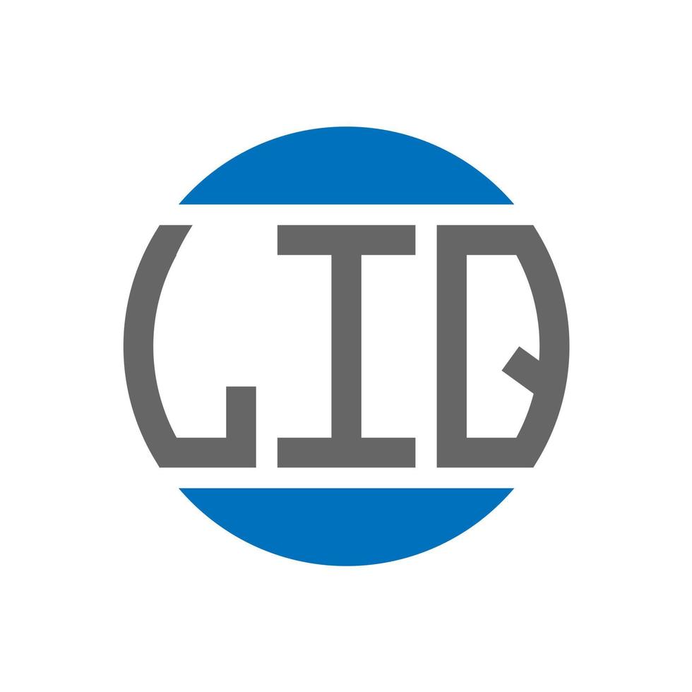 création de logo de lettre liq sur fond blanc. concept de logo de cercle d'initiales créatives liq. conception de lettre liq. vecteur