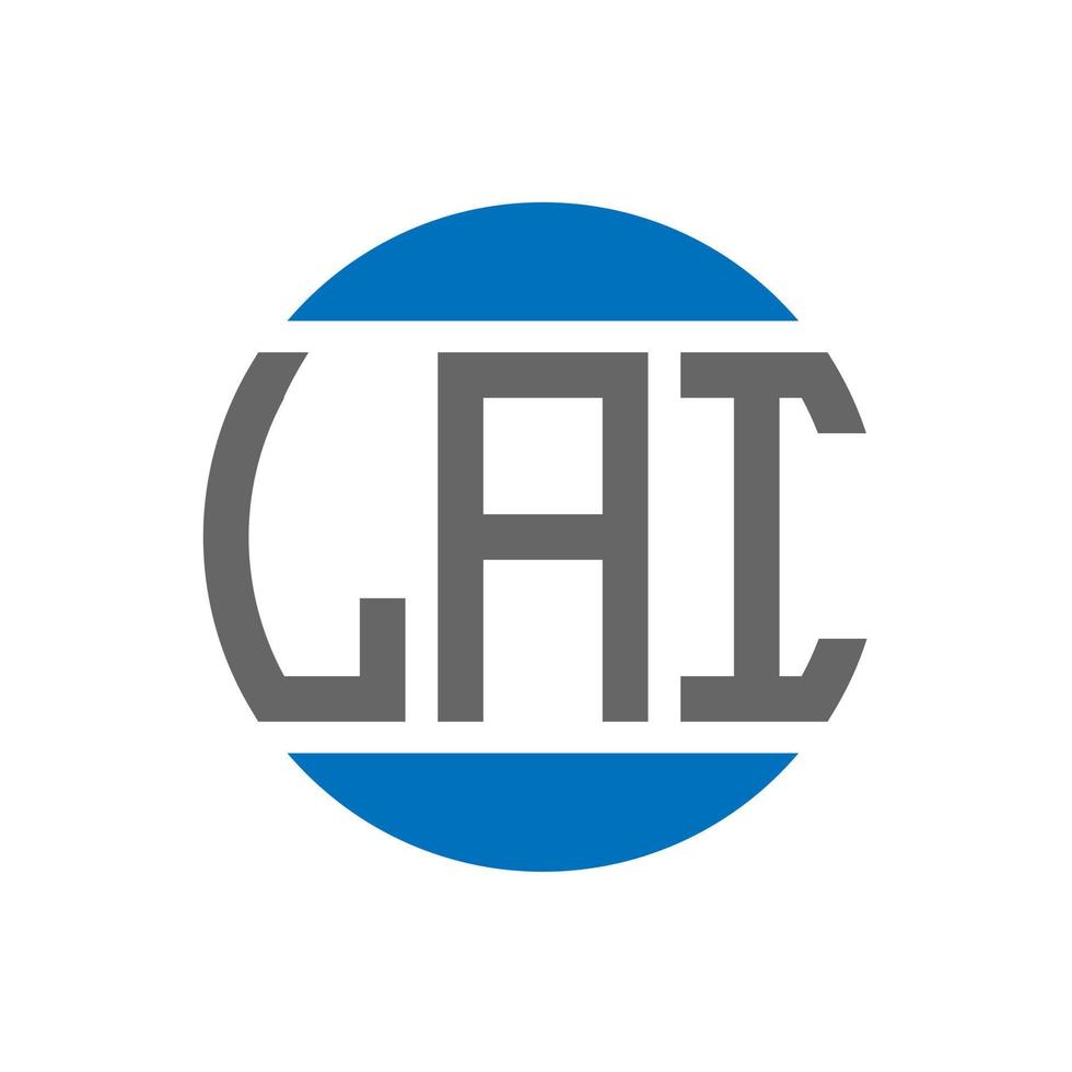 création de logo de lettre lai sur fond blanc. concept de logo de cercle d'initiales créatives lai. conception de lettre lai. vecteur