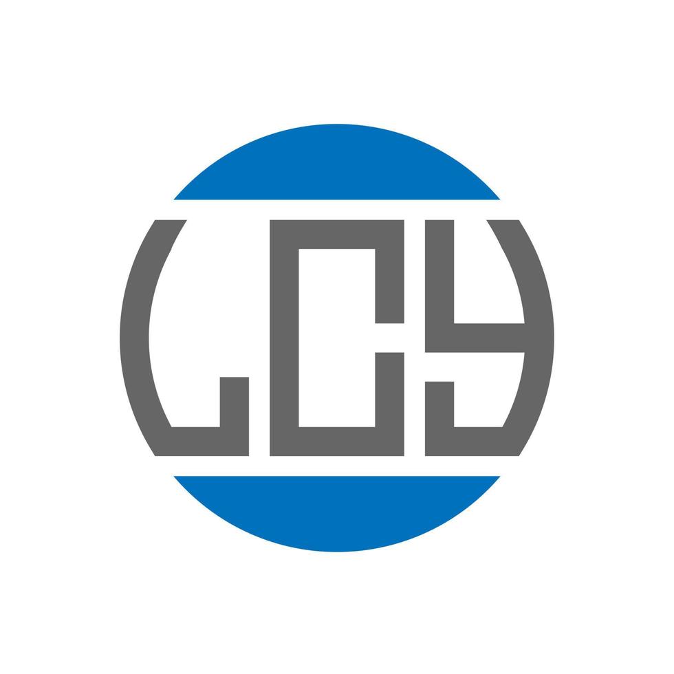 création de logo de lettre lcy sur fond blanc. concept de logo de cercle d'initiales créatives lcy. conception de lettre lcy. vecteur