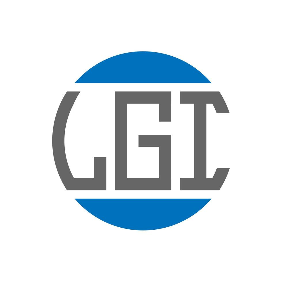 création de logo de lettre lgi sur fond blanc. concept de logo de cercle d'initiales créatives lgi. conception de lettre lgi. vecteur