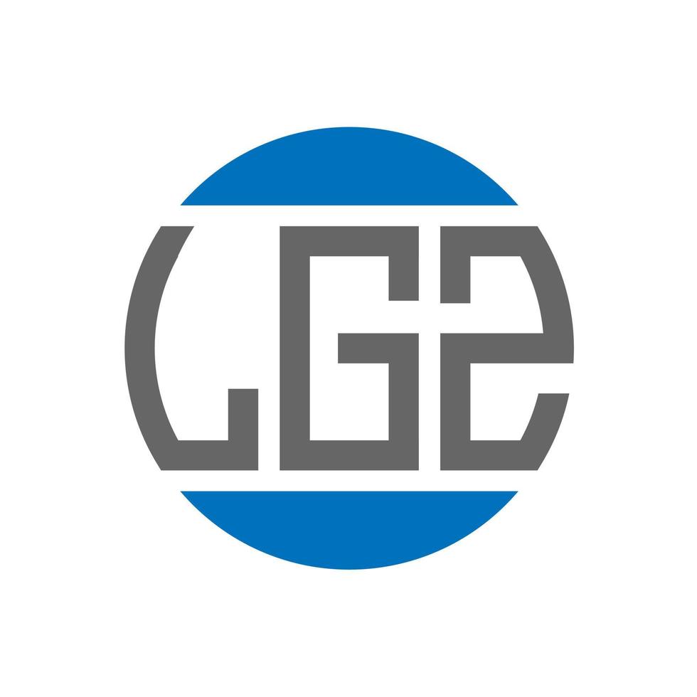 création de logo de lettre lgz sur fond blanc. concept de logo de cercle d'initiales créatives lgz. conception de lettre lgz. vecteur