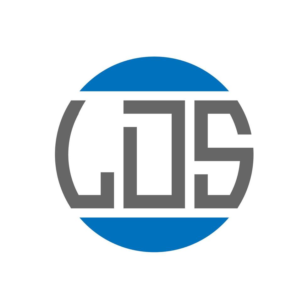 création de logo de lettre lds sur fond blanc. concept de logo de cercle d'initiales créatives lds. conception de lettre lds. vecteur
