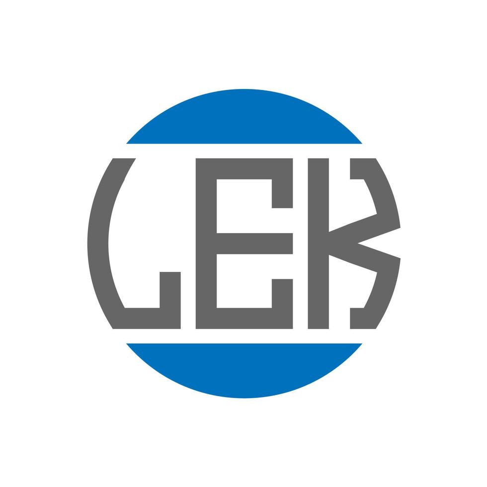 création de logo de lettre lek sur fond blanc. concept de logo de cercle d'initiales créatives lek. conception de lettre lek. vecteur