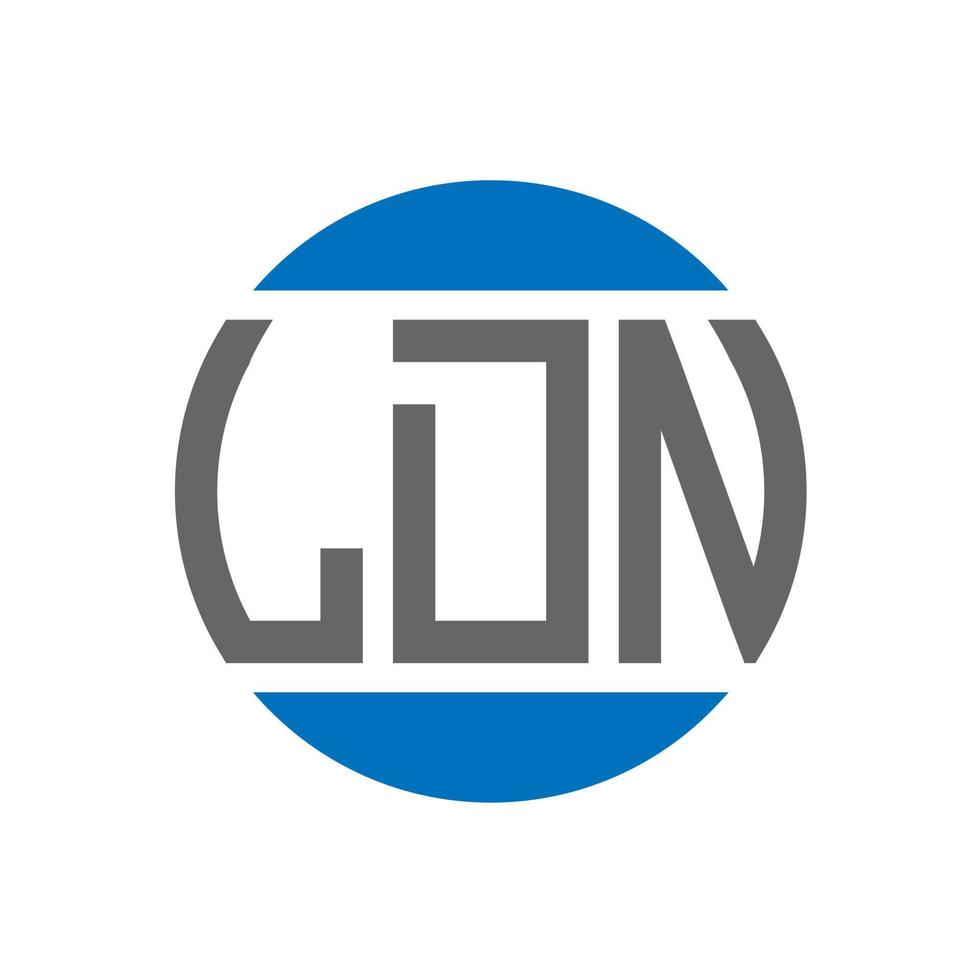 création de logo de lettre ldn sur fond blanc. concept de logo de cercle d'initiales créatives ldn. conception de lettre ldn. vecteur