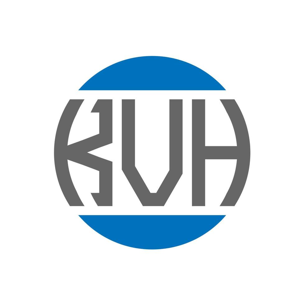 création de logo de lettre kvh sur fond blanc. concept de logo de cercle d'initiales créatives kvh. conception de lettre kvh. vecteur