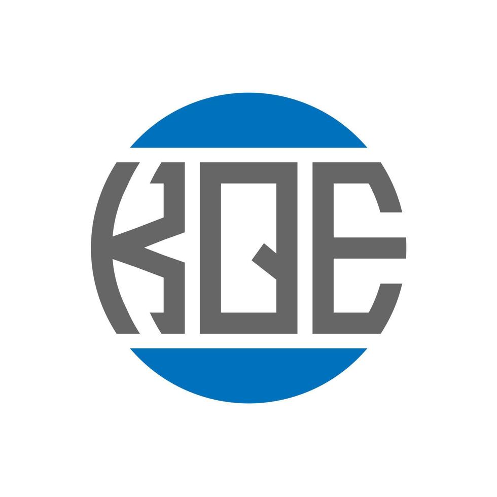 création de logo de lettre kqe sur fond blanc. concept de logo de cercle d'initiales créatives kqe. conception de lettre kqe. vecteur