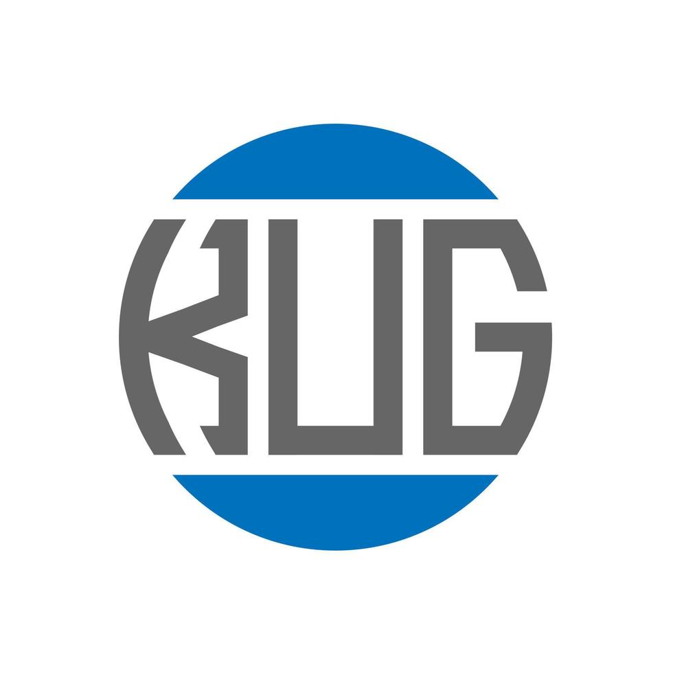 création de logo de lettre kug sur fond blanc. concept de logo de cercle d'initiales créatives kug. conception de lettre kug. vecteur