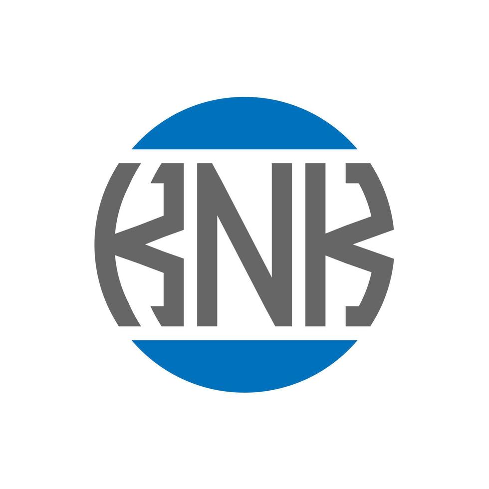 création de logo de lettre knk sur fond blanc. concept de logo de cercle d'initiales créatives knk. conception de lettre knk. vecteur