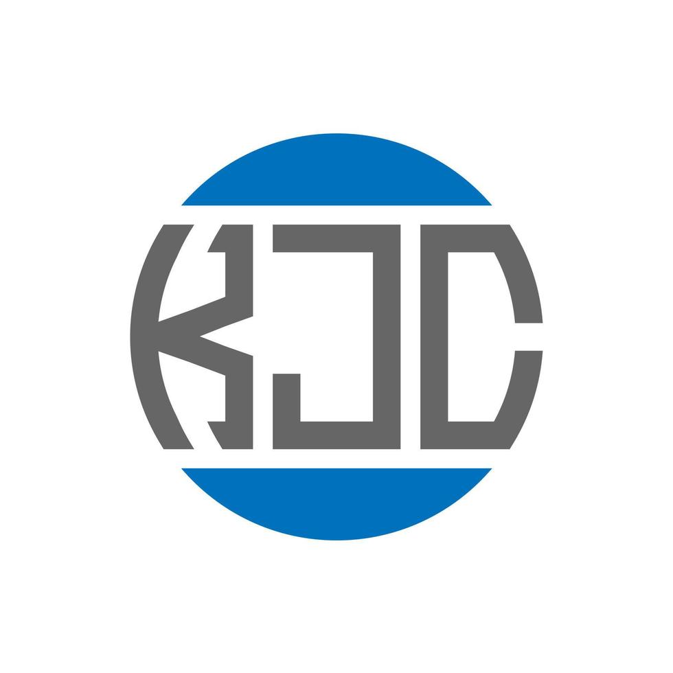 création de logo de lettre kjc sur fond blanc. concept de logo de cercle d'initiales créatives kjc. conception de lettre kjc. vecteur