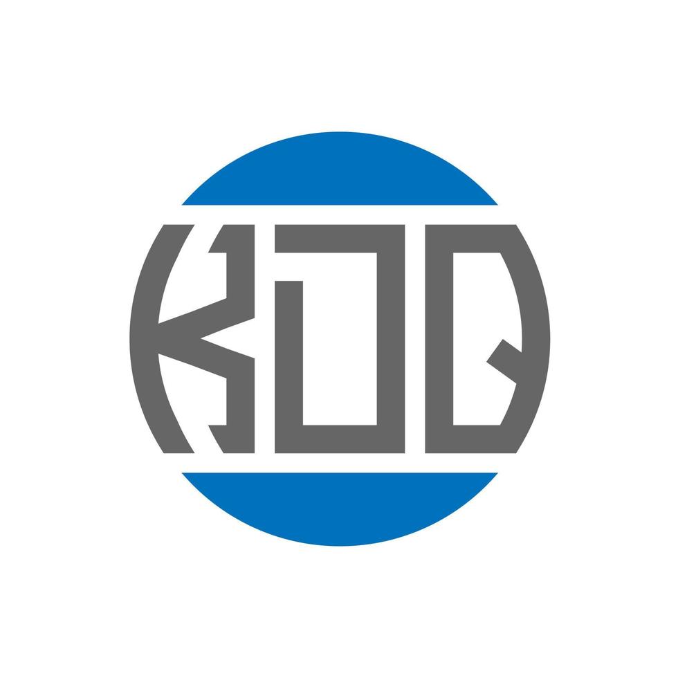 création de logo de lettre kdq sur fond blanc. concept de logo de cercle d'initiales créatives kdq. conception de lettre kdq. vecteur
