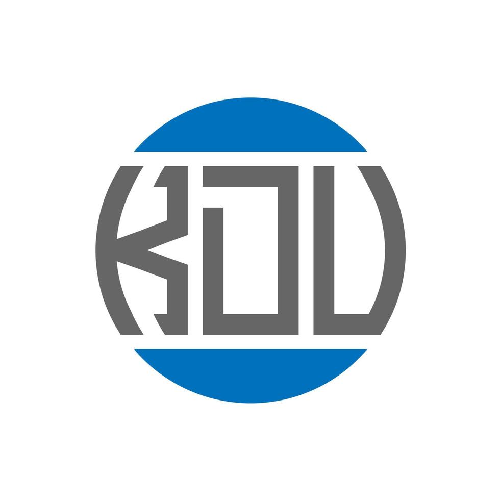 création de logo de lettre kdu sur fond blanc. concept de logo de cercle d'initiales créatives kdu. conception de lettre kdu. vecteur