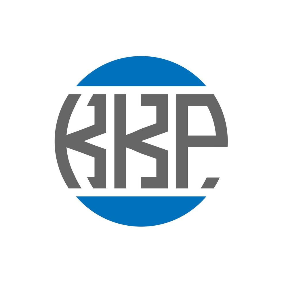 création de logo de lettre kkp sur fond blanc. concept de logo de cercle d'initiales créatives kkp. conception de lettre kkp. vecteur