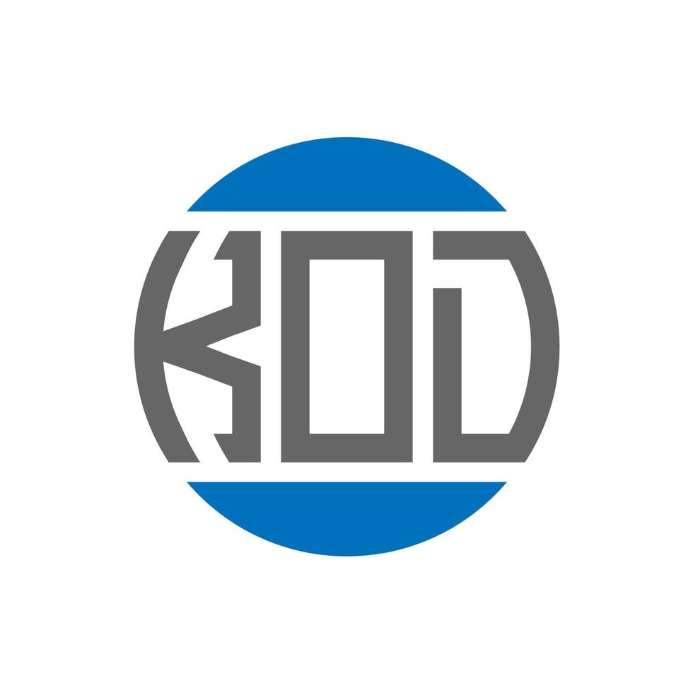 création de logo de lettre kod sur fond blanc. concept de logo de cercle d'initiales créatives kod. conception de lettre kod. vecteur