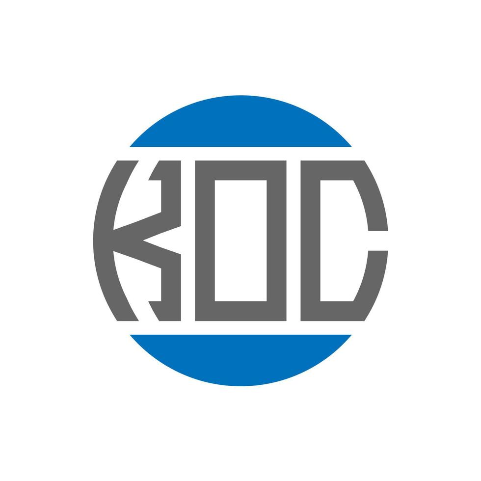 création de logo de lettre koc sur fond blanc. concept de logo de cercle d'initiales créatives koc. conception de lettre koc. vecteur