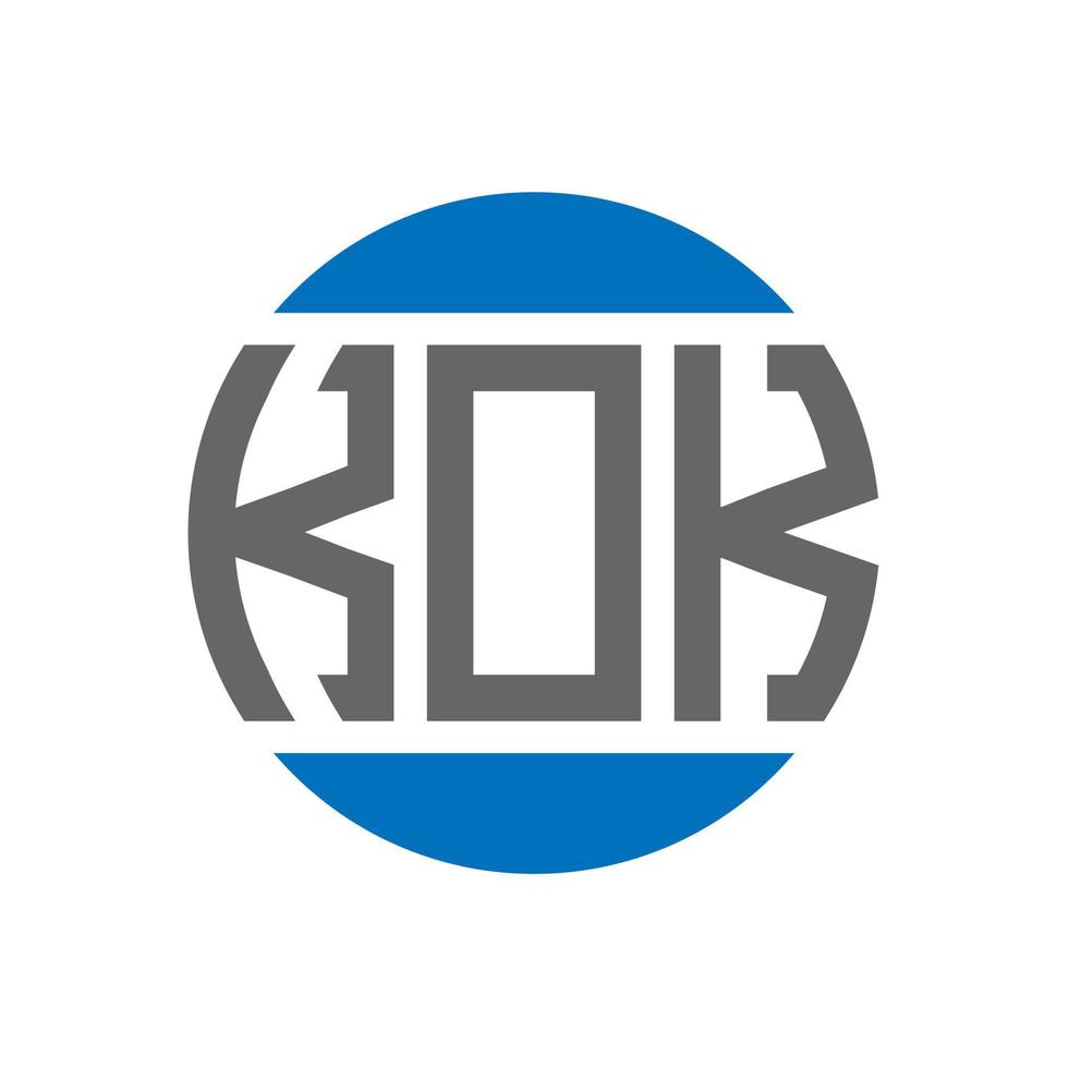 création de logo de lettre kok sur fond blanc. concept de logo de cercle d'initiales créatives kok. conception de lettre kok. vecteur