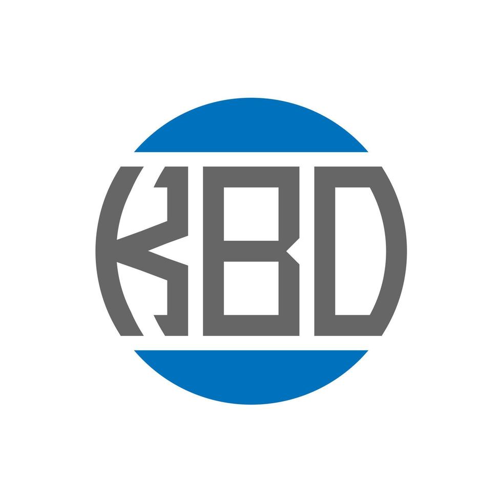 création de logo de lettre kbo sur fond blanc. concept de logo de cercle d'initiales créatives kbo. conception de lettre kbo. vecteur