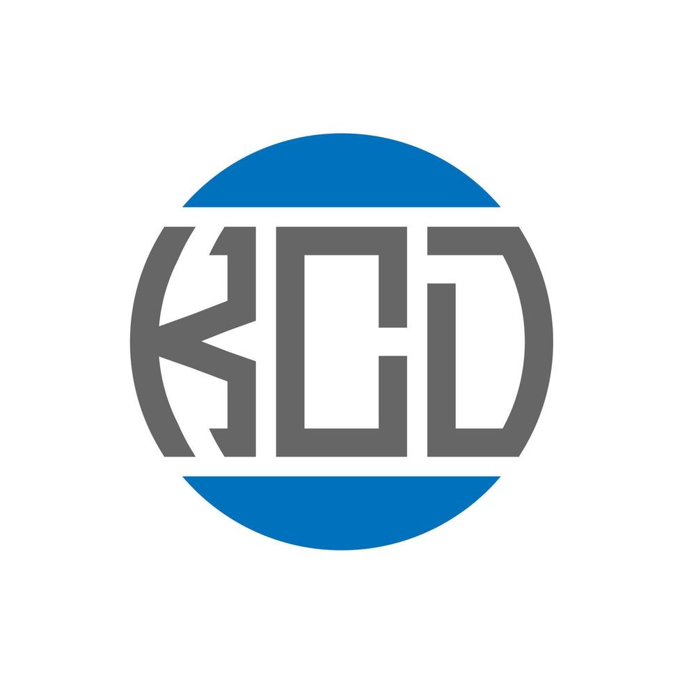 création de logo de lettre kcd sur fond blanc. concept de logo de cercle d'initiales créatives kcd. conception de lettre kcd. vecteur