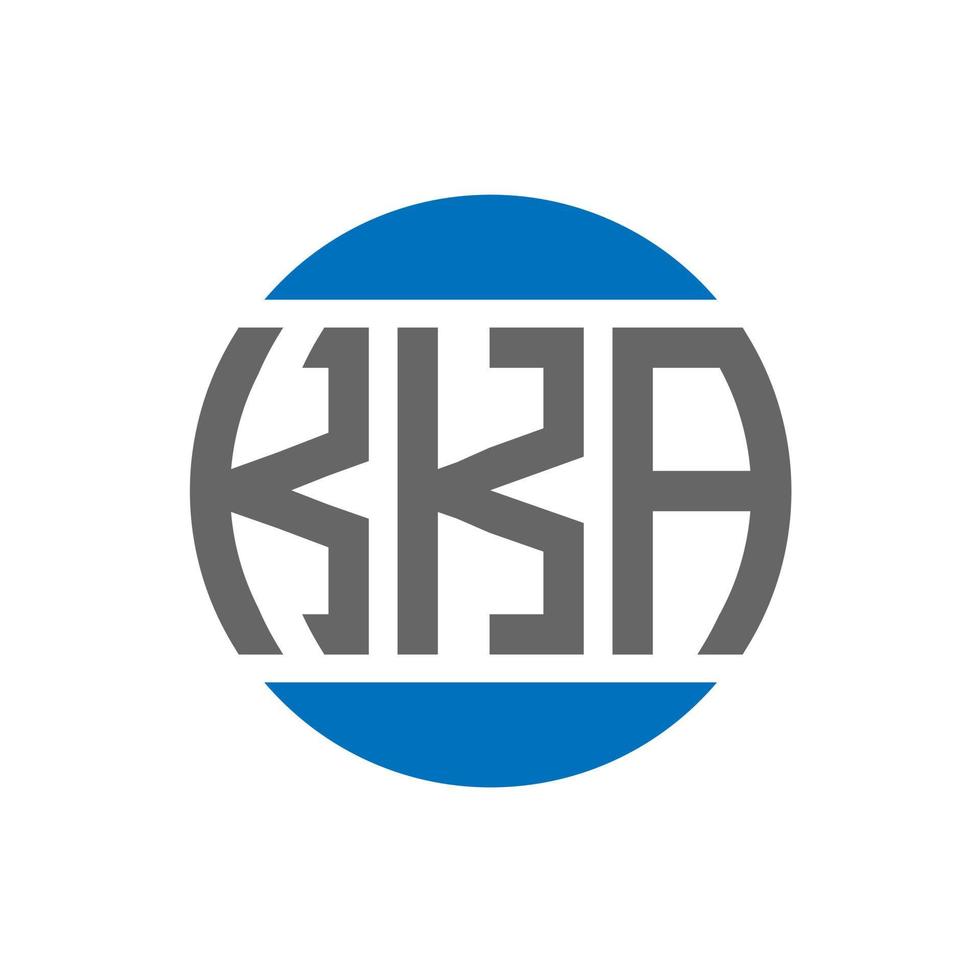 création de logo de lettre kka sur fond blanc. concept de logo de cercle d'initiales créatives kka. conception de lettre kka. vecteur