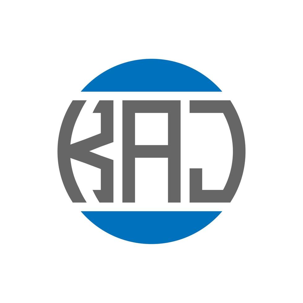 création de logo de lettre kaj sur fond blanc. concept de logo de cercle d'initiales créatives kaj. conception de lettre kaj. vecteur