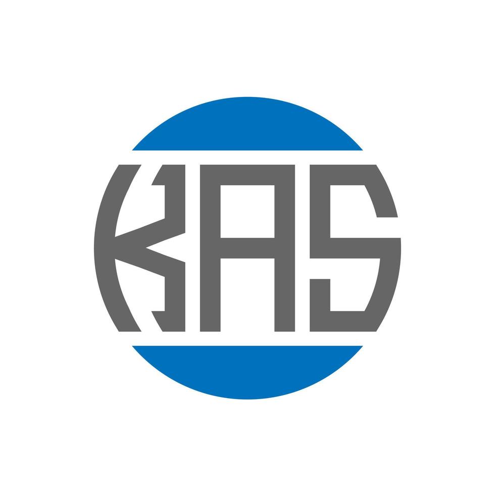 création de logo de lettre kas sur fond blanc. concept de logo de cercle d'initiales créatives kas. conception de lettre kas. vecteur