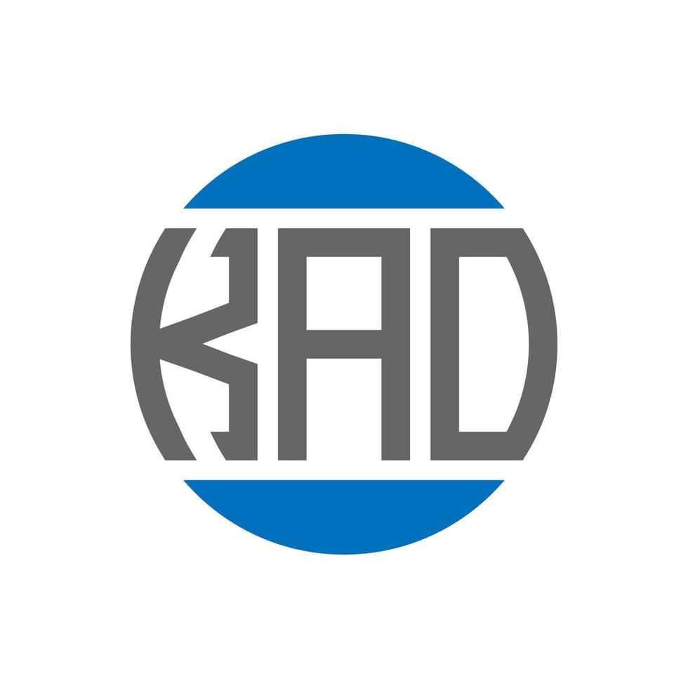 création de logo de lettre kao sur fond blanc. concept de logo de cercle d'initiales créatives kao. conception de lettre kao. vecteur