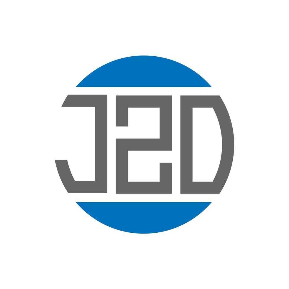 création de logo de lettre jzo sur fond blanc. concept de logo de cercle d'initiales créatives jzo. conception de lettre jzo. vecteur