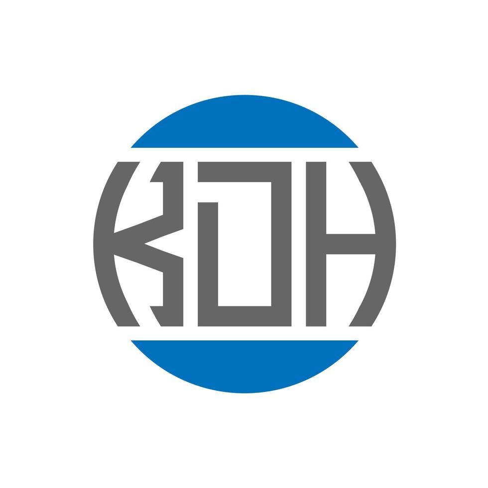 création de logo de lettre kdh sur fond blanc. concept de logo de cercle d'initiales créatives kdh. conception de lettre kdh. vecteur