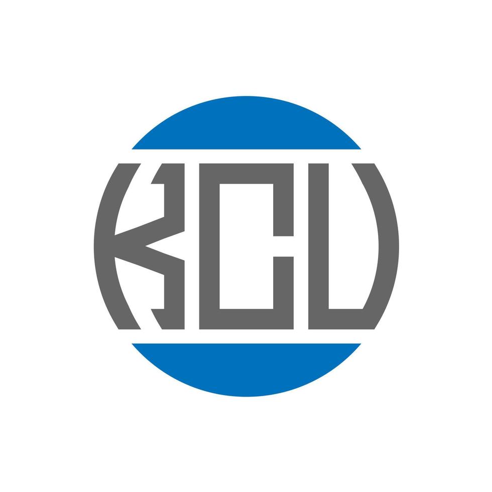 création de logo de lettre kcu sur fond blanc. concept de logo de cercle d'initiales créatives kcu. conception de lettre kcu. vecteur