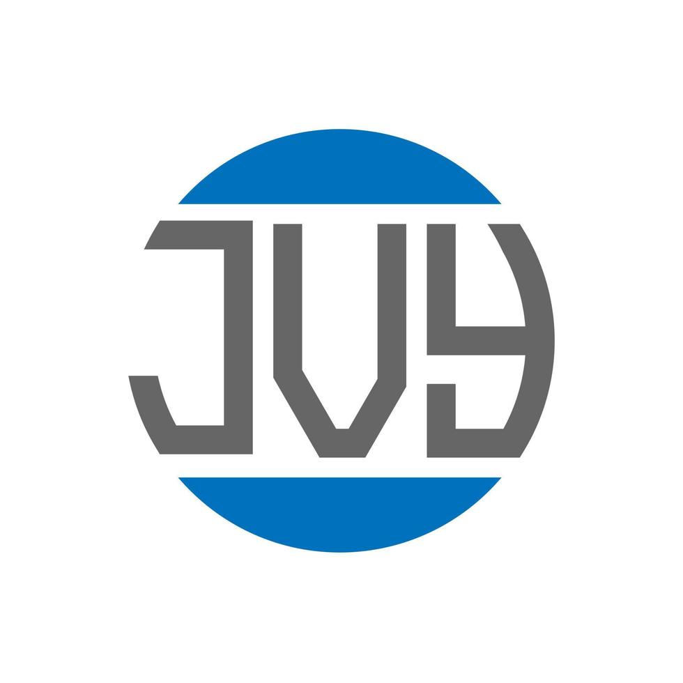 création de logo de lettre jvy sur fond blanc. concept de logo de cercle d'initiales créatives jvy. conception de lettre jvy. vecteur