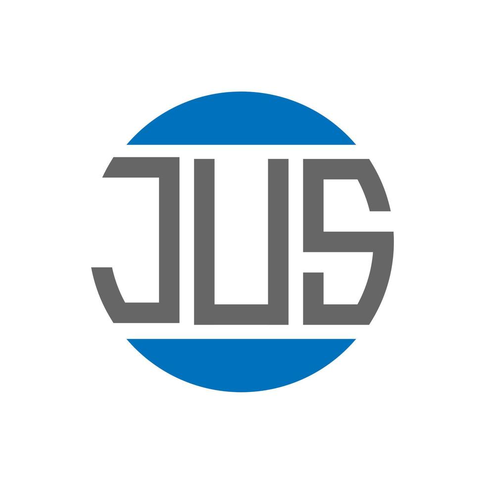 création de logo de lettre jus sur fond blanc. concept de logo de cercle d'initiales créatives de jus. conception de lettre de jus. vecteur