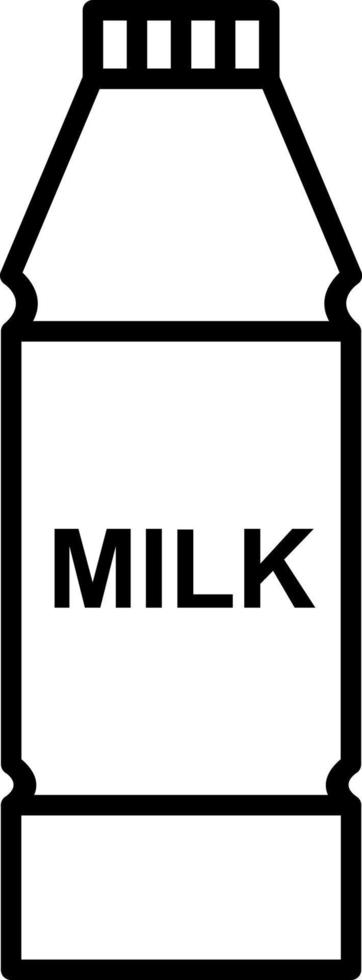 icône de ligne de bouteille de lait vecteur
