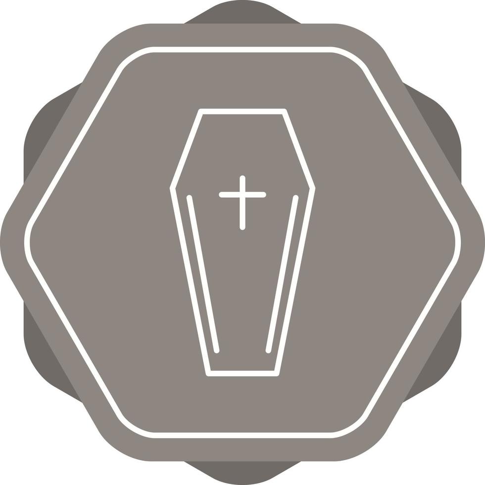 icône de ligne de cercueil vecteur
