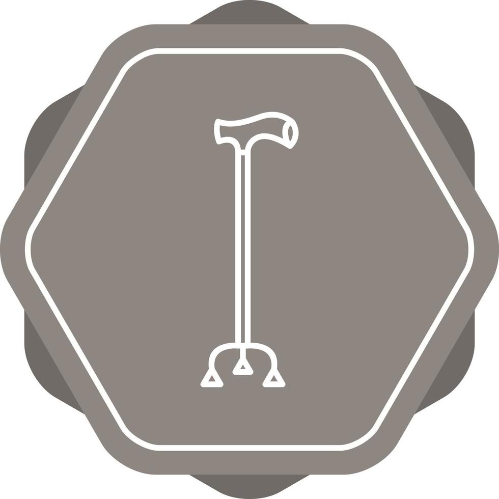 icône de ligne de bâton de marche vecteur