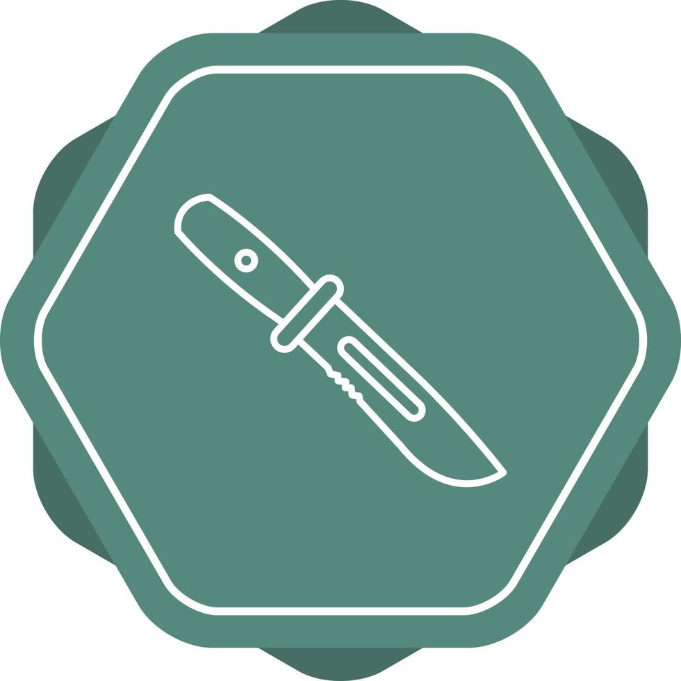 icône de ligne de couteau militaire vecteur