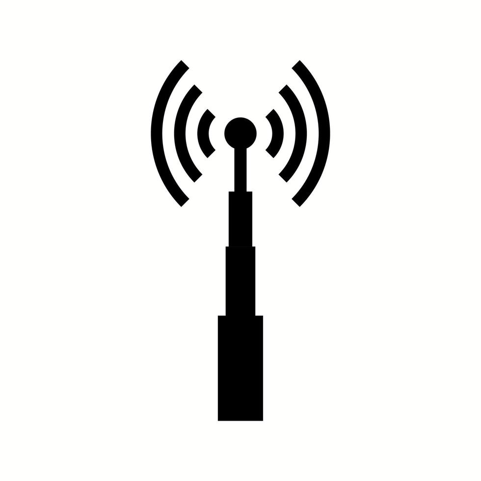 icône de glyphe de vecteur tour télécom unique