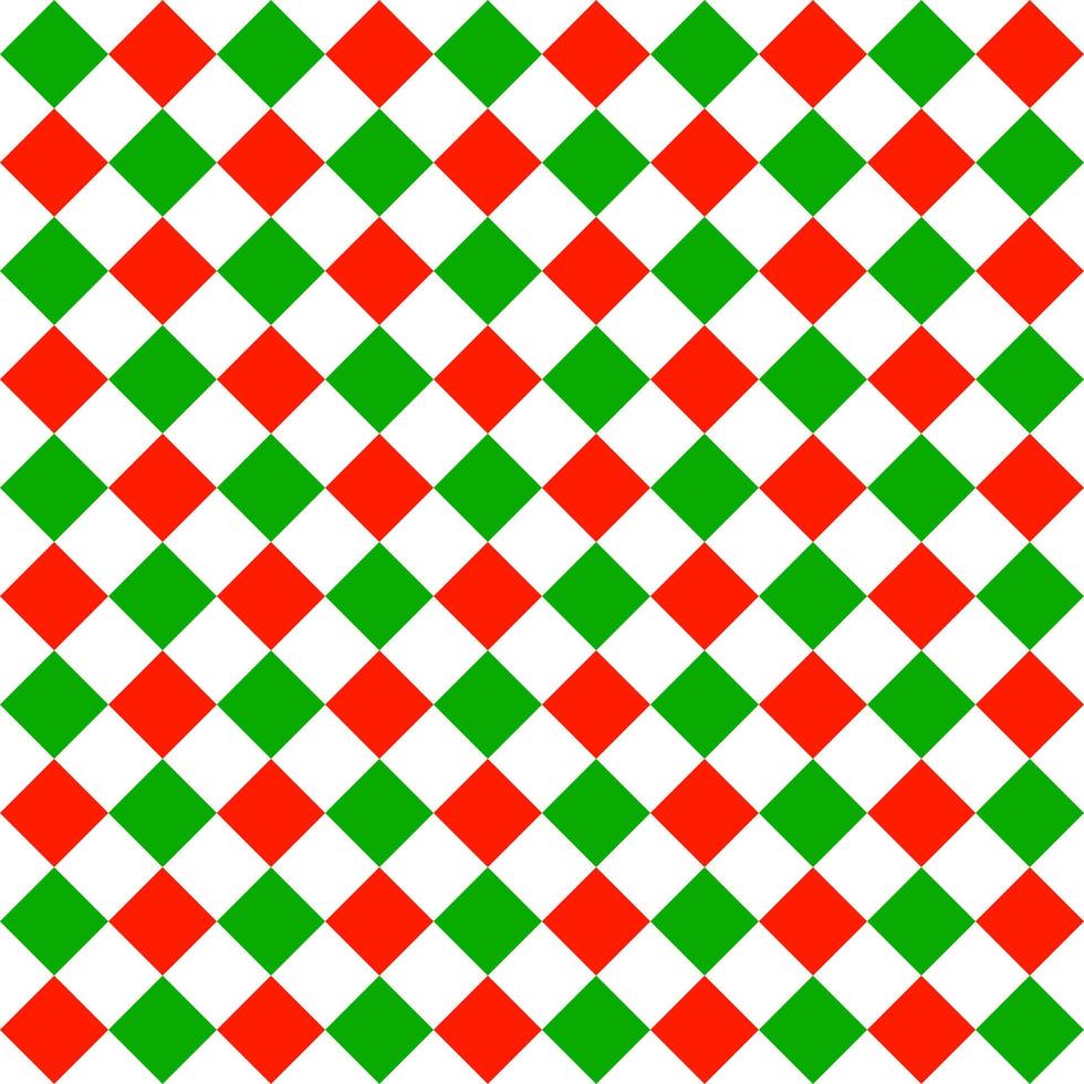 motif géométrique à carreaux rouge et vert sur fond blanc. vecteur