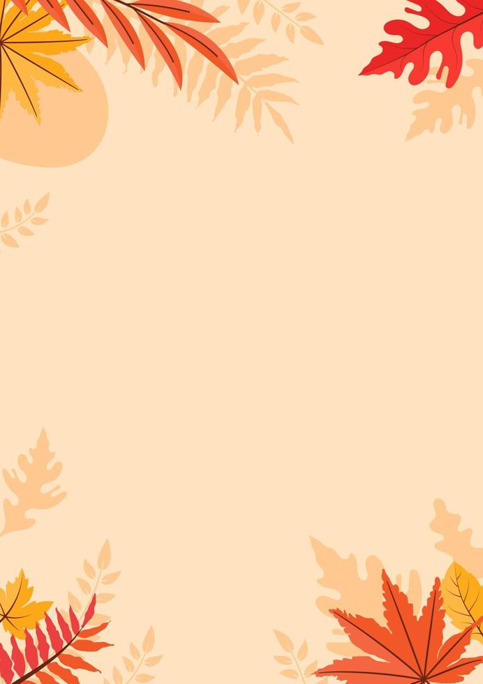 automne coloré feuilles d'automne illustration de fond floral vecteur