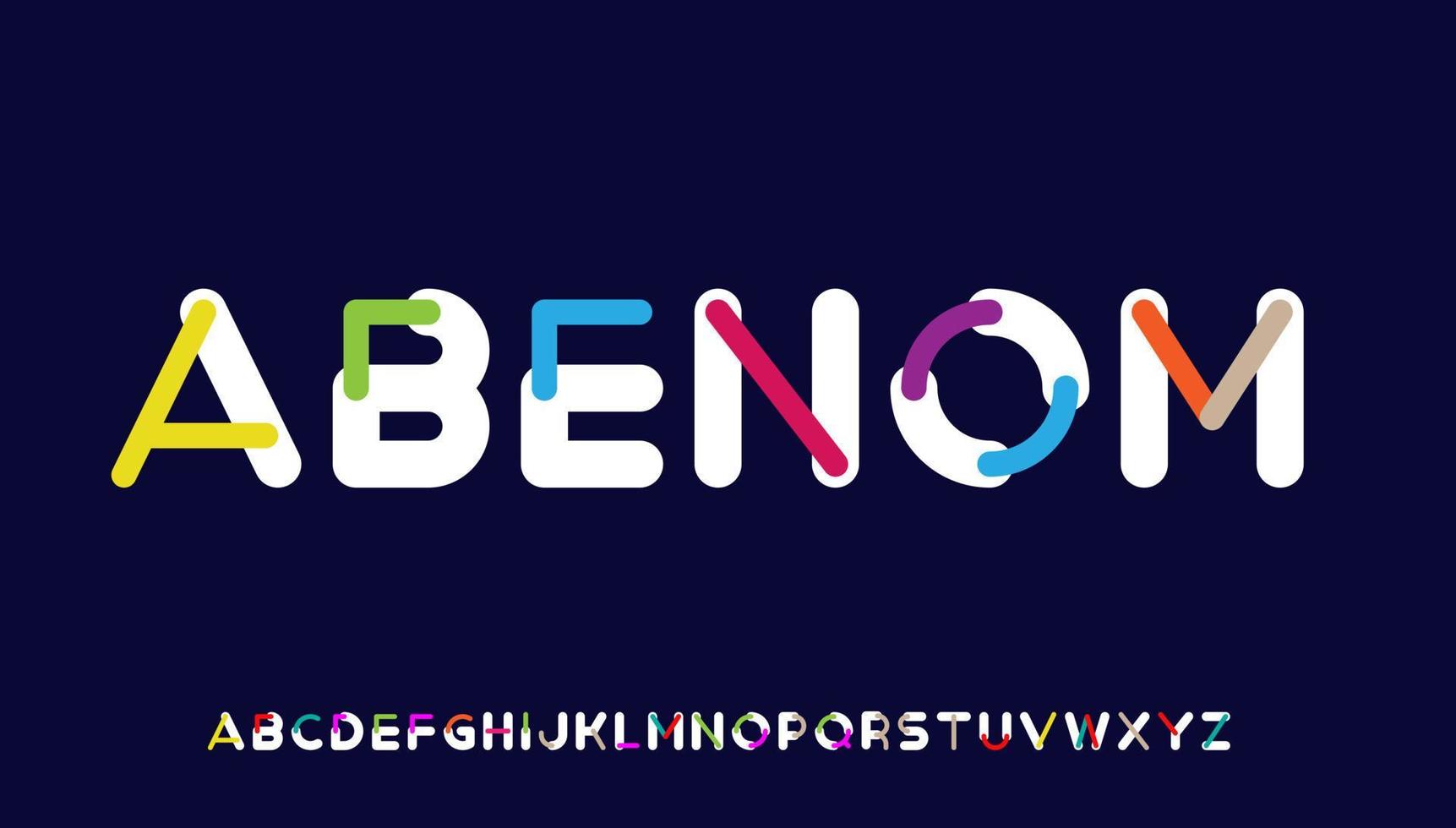 création de logo de lettre alphabet majuscule calligraphie minimale colorée vecteur