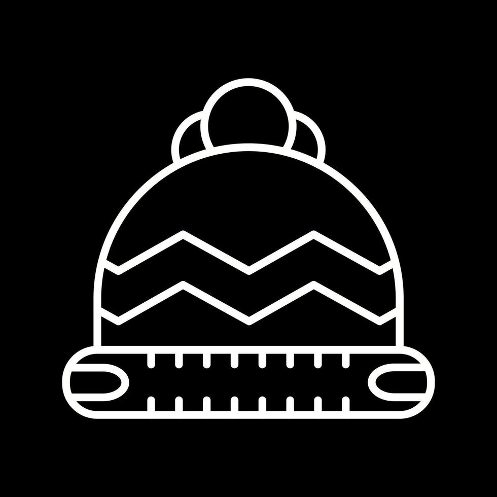 icône de vecteur de chapeau de laine