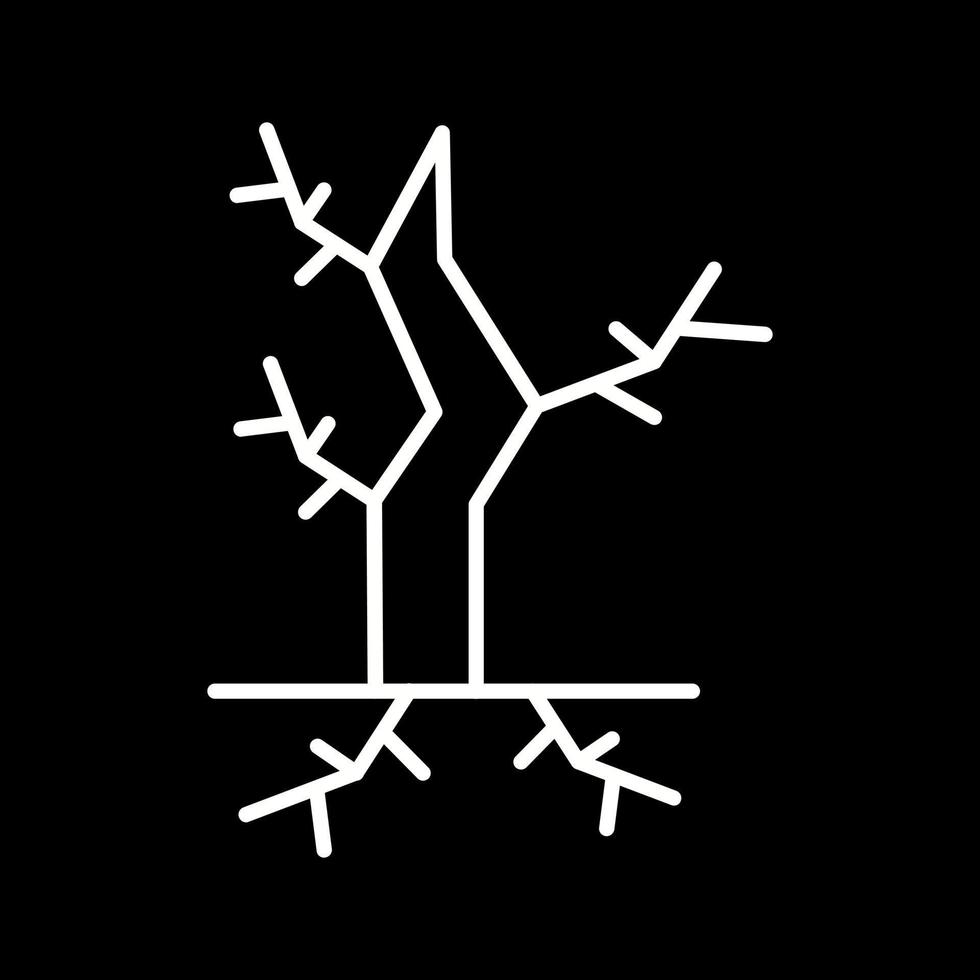 icône de vecteur d'arbre mort