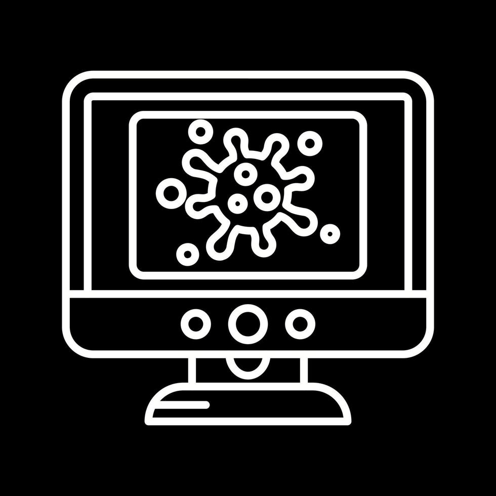 icône de vecteur de virus lcd