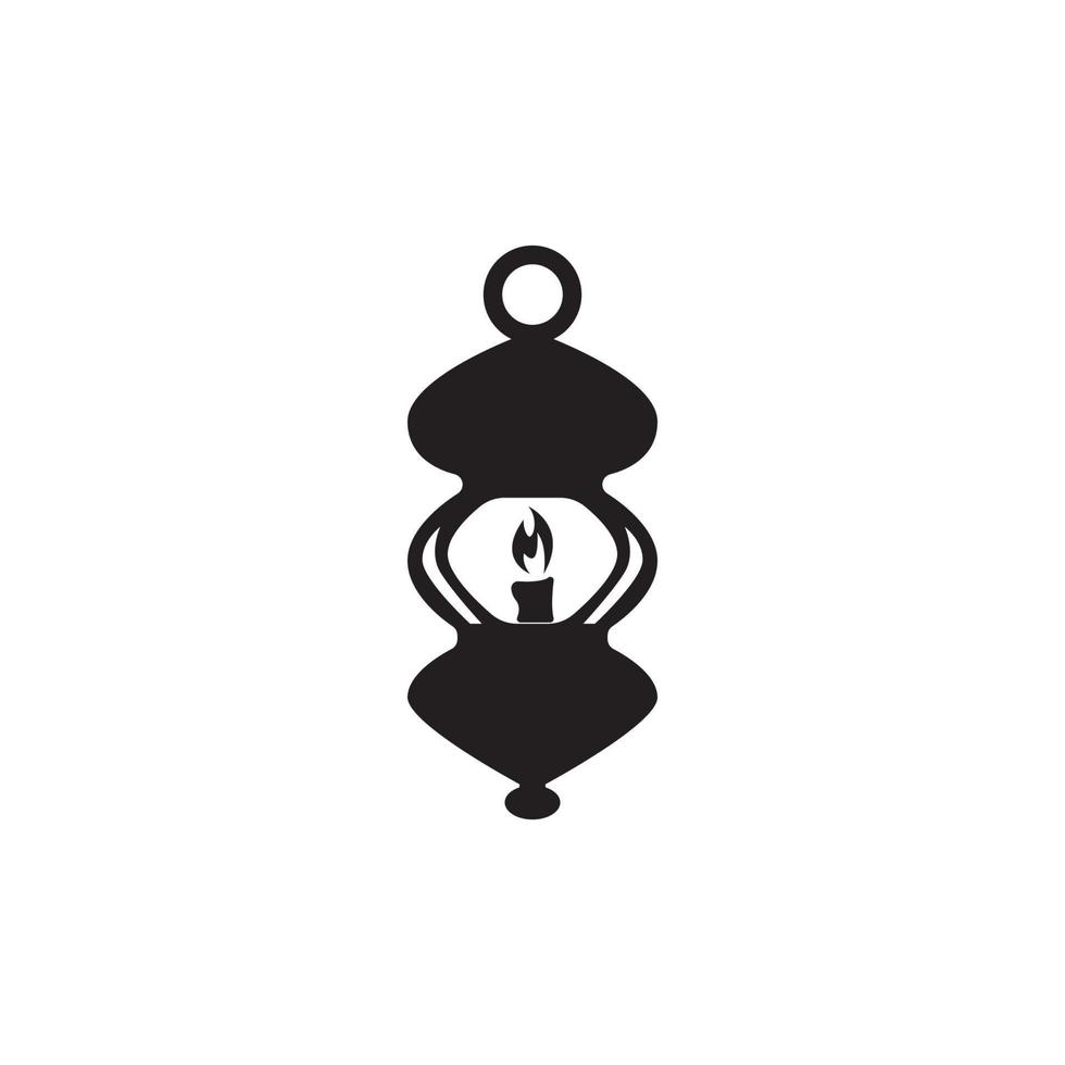 fanoos lanterne fond islam logo simple vecteur icône illustration