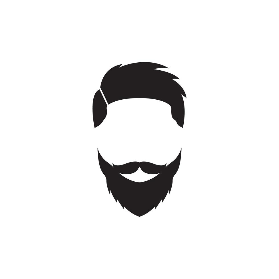 signe de barbe logo vecteur icône illustration design
