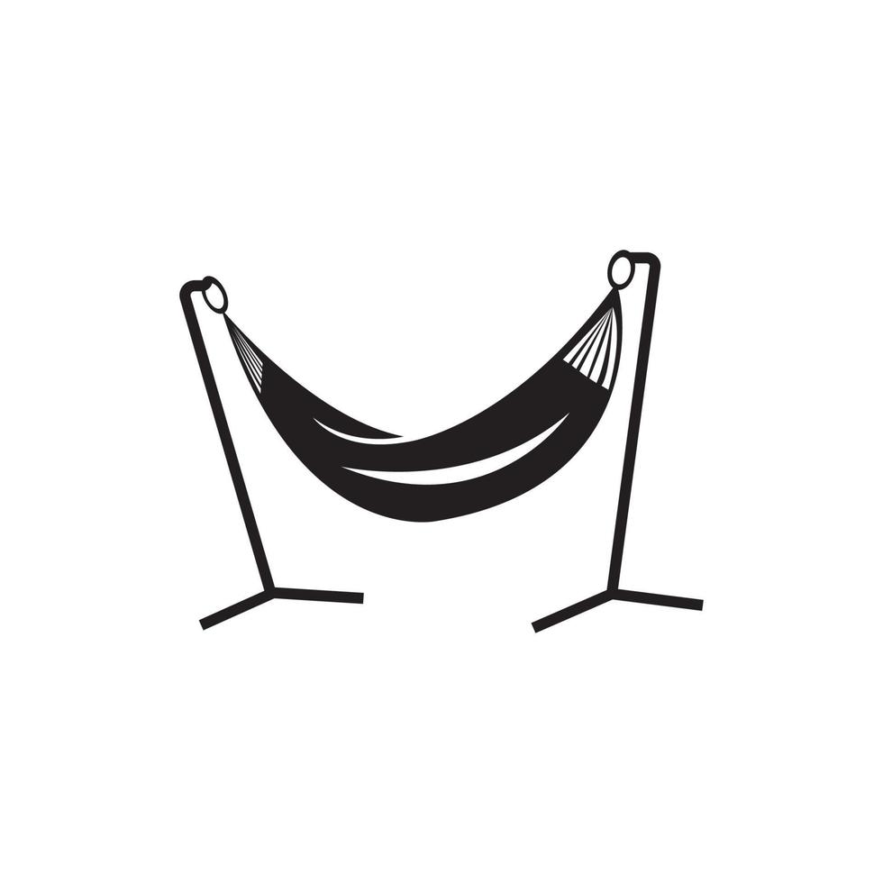 modèle de logo d'illustration vectorielle d'icône de hamac. vecteur