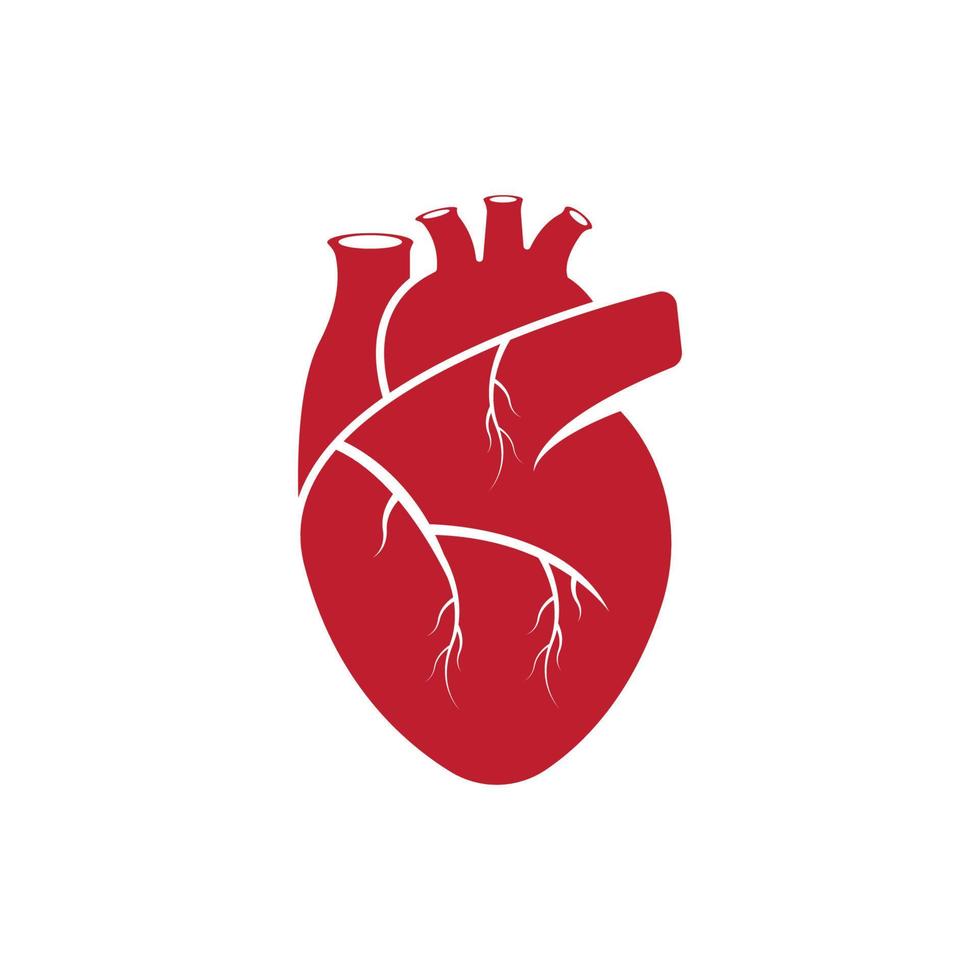 coeur humain, logo, cardiologie médicale, vecteur, icône, illustration vecteur